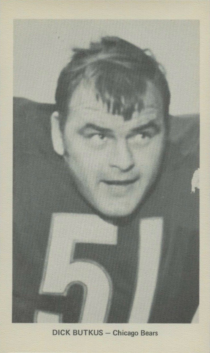 1971 Chicago Bears Team Issue Dick Butkus Football Card