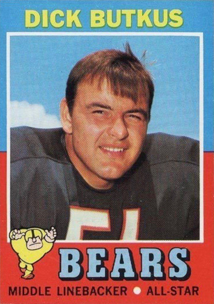 1971 Topps #25 Dick Butkus Football Card 1971 Topps #25 Dick Butkus Football Card