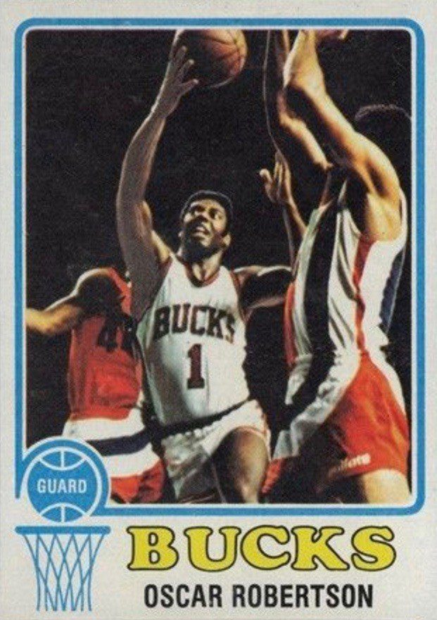 1973 Topps #70 Oscar Robertson Basketball Card 1973 Topps #70 Oscar Robertson Basketball Card
