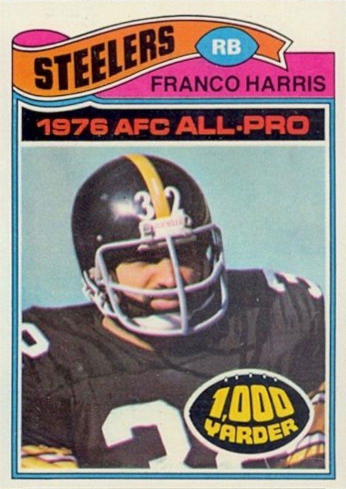 1977 Topps #300 Franco Harris Football Card 1977 Topps #300 Franco Harris Football Card