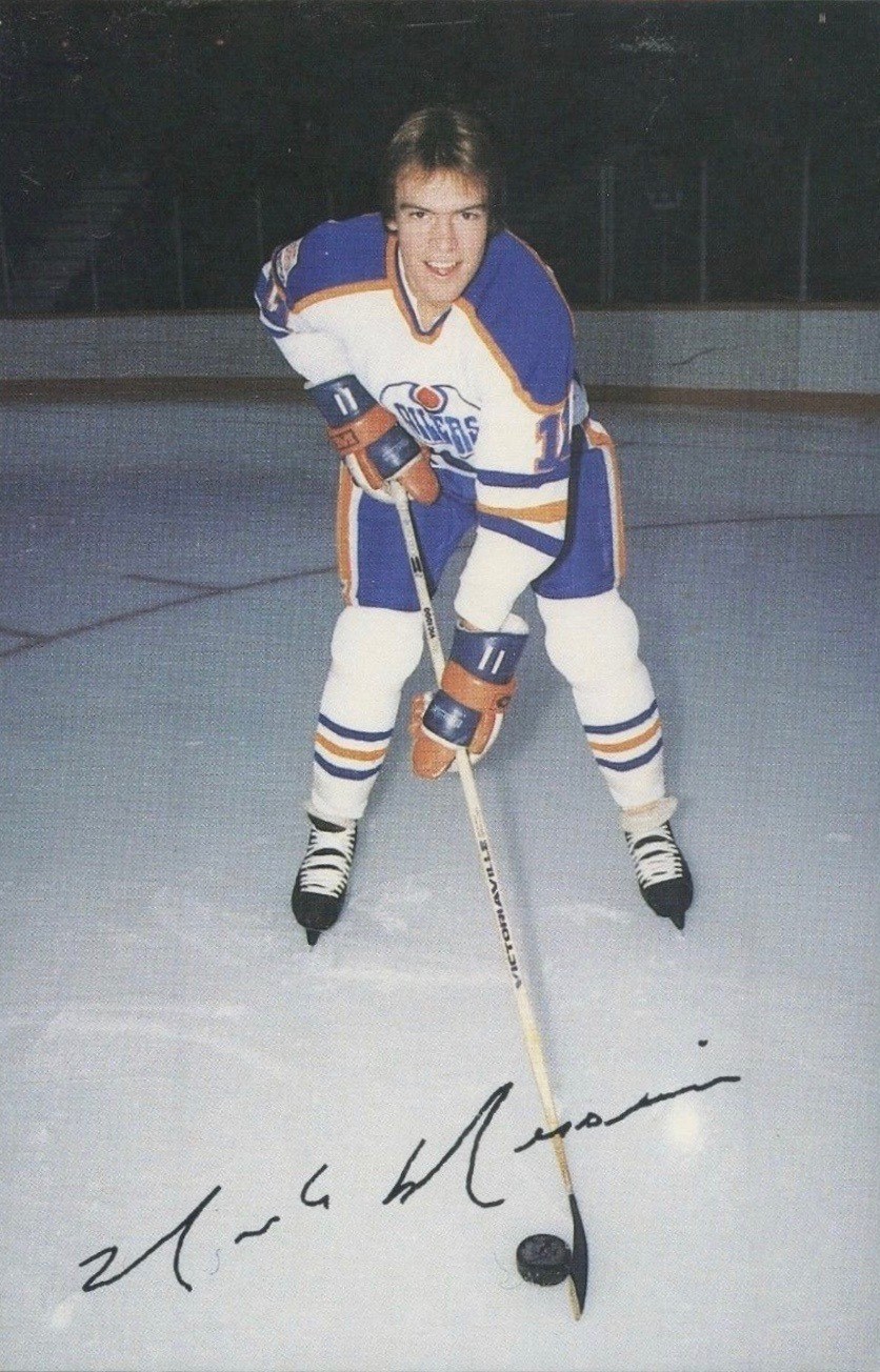 1979 Oilers Postcard Mark Messier Hockey Card