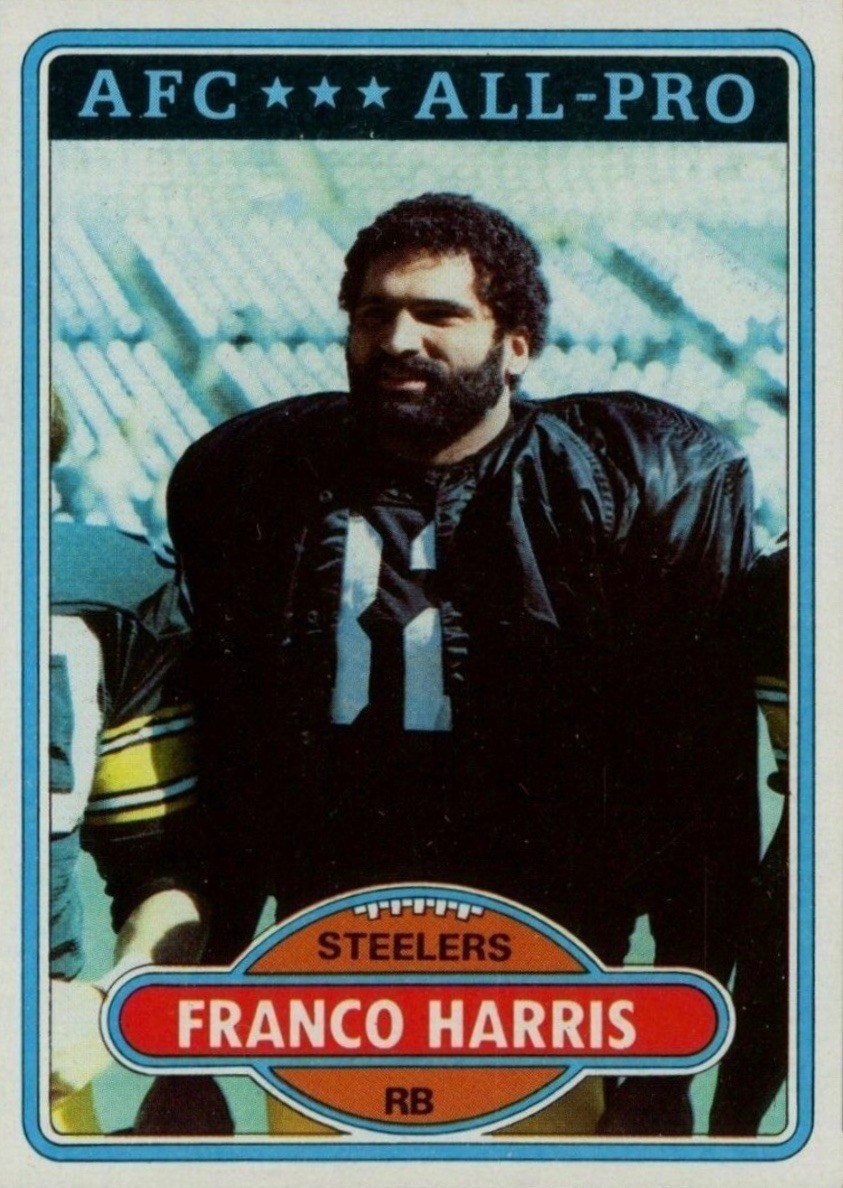 1980 Topps #400 Franco Harris Football Card 1980 Topps #400 Franco Harris Football Card
