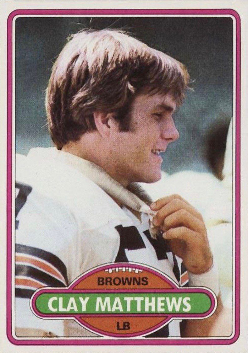 1980 Topps #418 Clay Matthews Rookie Card