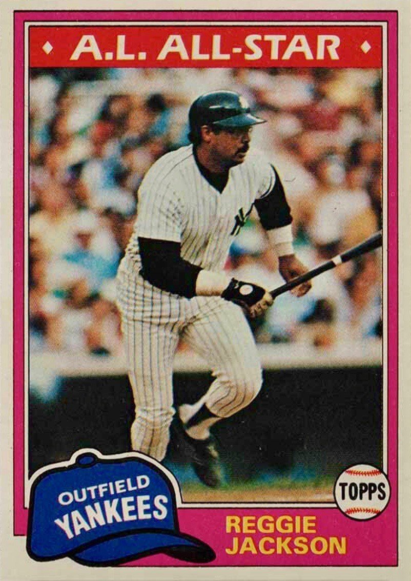 1981 Topps #400 Reggie Jackson Baseball Card 1981 Topps #400 Reggie Jackson Baseball Card