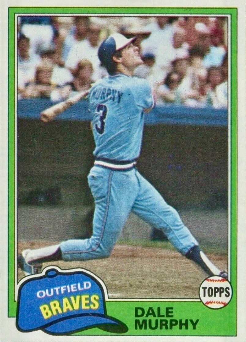1981 Topps #504 Dale Murphy Baseball Card 1981 Topps #504 Dale Murphy Baseball Card