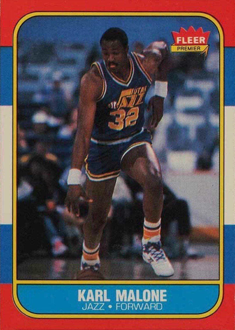 1986 Fleer #68 Karl Malone Rookie Card