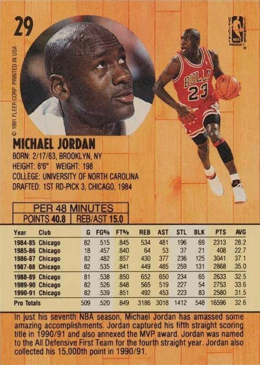 michael jordan fleer 29