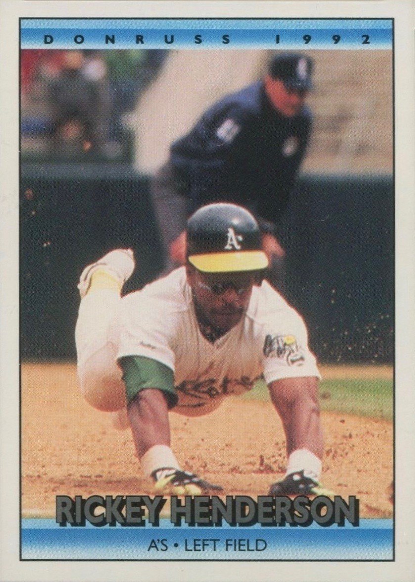 1992 Donruss #193 Rickey Henderson Baseball Card 1992 Donruss #193 Rickey Henderson Baseball Card