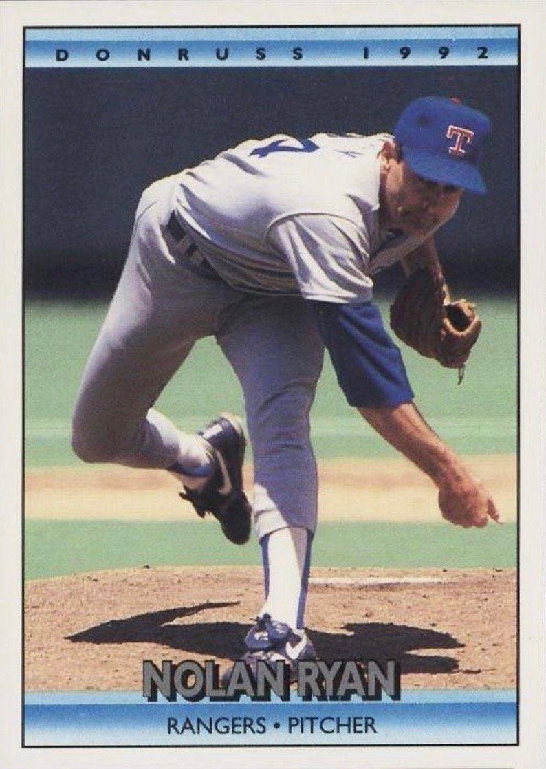 1992 Donruss #707 Nolan Ryan Baseball Card 1992 Donruss #707 Nolan Ryan Baseball Card