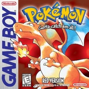 Pokémon Red Game Boy Game Box Art Featuring Charizard