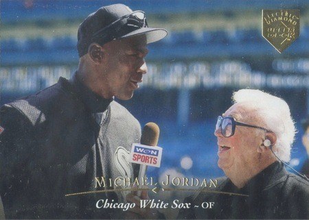 1995 Upper Deck Electric Diamond Gold #200 Michael Jordan Baseball Card 1995 Upper Deck Electric Diamond Gold #200 Michael Jordan Baseball Card
