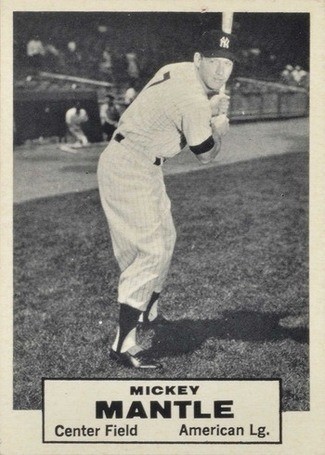 1961 Topps Dice Game Mickey Mantle Baseball Card