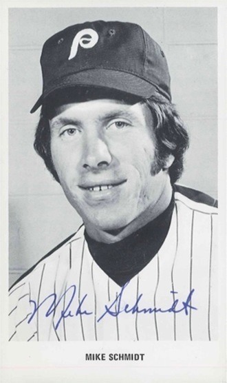 1973 Phillies Team Issue Postcard Late Season Version Mike Schmidt Rookie Card