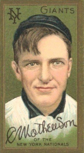 T205 Gold Border Christy Mathewson Baseball Card
