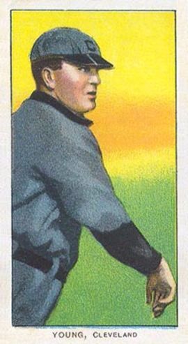 T206 Cy Young Bare Hand Showing Baseball Card
