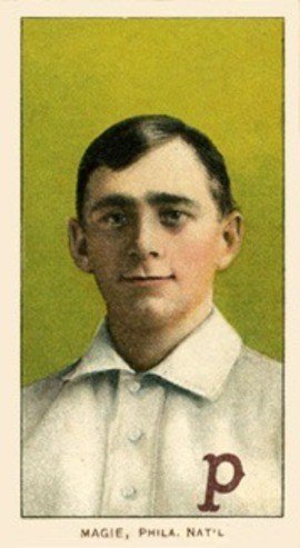 T206 Sherry Magie Error Baseball Card