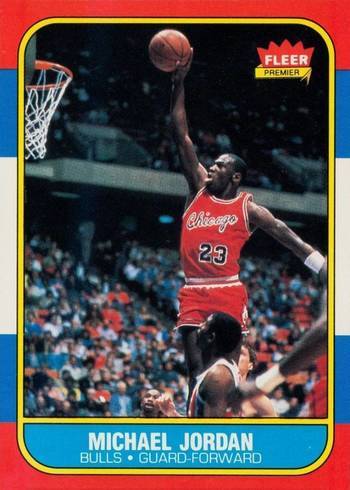 1986 Fleer #57 Michael Jordan Rookie Card 1986 Fleer #57 Michael Jordan Rookie Card