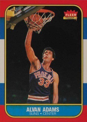 1986 Fleer Alvin Adams #2 Basketball Card 1986 Fleer Alvin Adams #2 Basketball Card