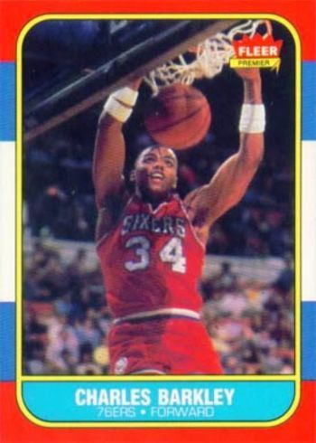 1986 Fleer Charles Barkley #7 Rookie Card 1986 Fleer Charles Barkley #7 Rookie Card