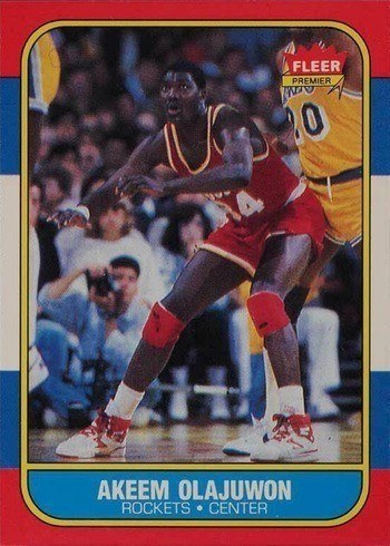 1986 Fleer Hakeem Olajuwon #82 Rookie Card