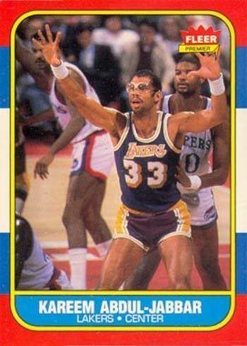 1986 Fleer Kareem Abdul-Jabbar #1 Basketball Card