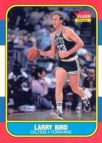 1986 Fleer Larry Bird #9 Basketball Card
