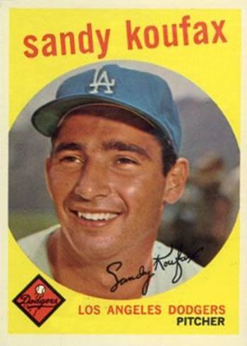 1959 Topps #163 Sandy Koufax Baseball Card 1959 Topps #163 Sandy Koufax Baseball Card