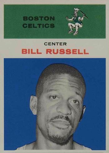 1961 Fleer #38 Bill Russell Basketball Card 1961 Fleer #38 Bill Russell Basketball Card
