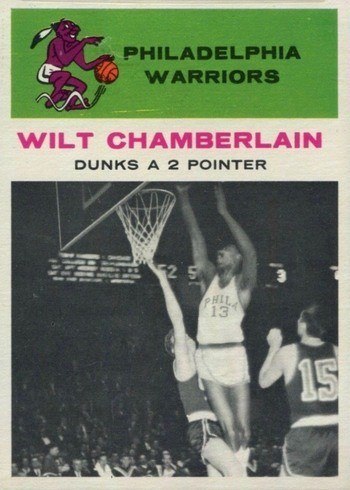 1961 Fleer #47 Wilt Chamberlain In Action Basketball Card