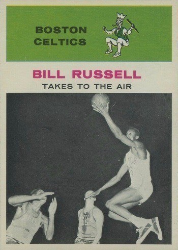 1961 Fleer #62 Bill Russell In Action Basketball Card