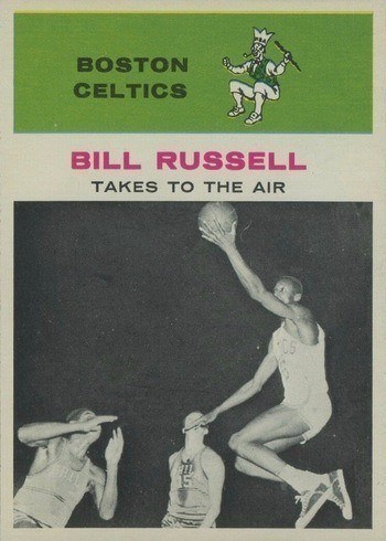 1961 Fleer #62 Bill Russell In Action Basketball Card 1961 Fleer #62 Bill Russell In Action Basketball Card