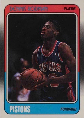 1988 Fleer #43 Dennis Rodman Rookie Card