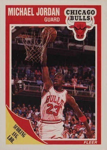 1989 Fleer #21 Michael Jordan Basketball Card 1989 Fleer #21 Michael Jordan Basketball Card