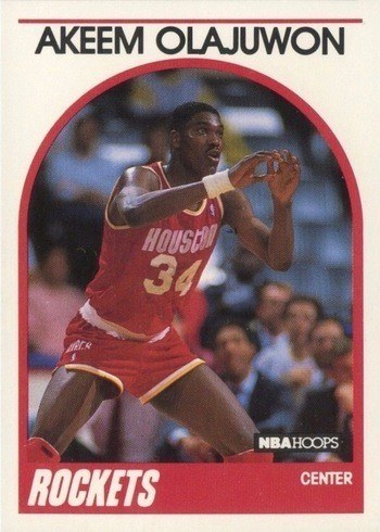 1989 NBA Hoops #180 Hakeem Olajuwon Basketball Card 1989 NBA Hoops #180 Hakeem Olajuwon Basketball Card