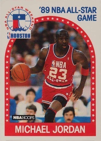 1989 NBA Hoops #21 Michael Jordan All-Star Basketball Card
