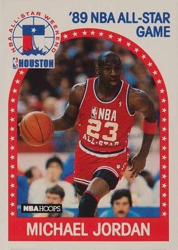 1989 NBA Hoops #21 Michael Jordan All-Star Basketball Card 1989 NBA Hoops #21 Michael Jordan All-Star Basketball Card