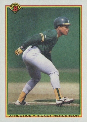 1990 Bowman #457 Rickey Henderson Baseball Card 1990 Bowman #457 Rickey Henderson Baseball Card