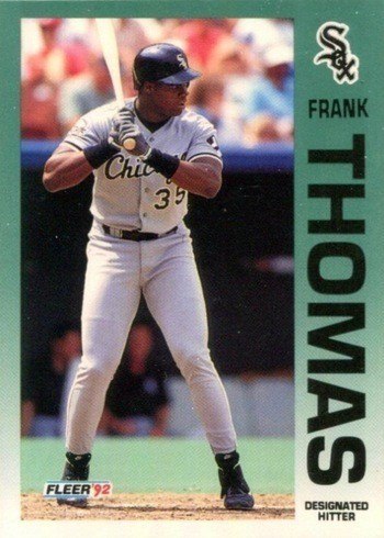 1992 Fleer #100 Frank Thomas Baseball Card 1992 Fleer #100 Frank Thomas Baseball Card