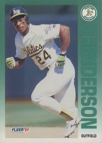 1992 Fleer #258 Rickey Henderson Baseball Card 1992 Fleer #258 Rickey Henderson Baseball Card