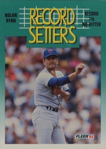 1992 Fleer #682 Nolan Ryan Record Setter Baseball Card 1992 Fleer #682 Nolan Ryan Record Setter Baseball Card