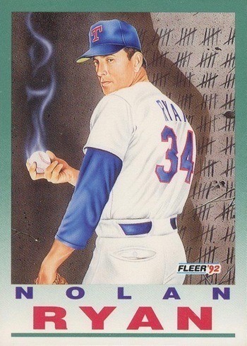 1992 Fleer #710 Nolan Ryan Baseball Card 1992 Fleer #710 Nolan Ryan Baseball Card