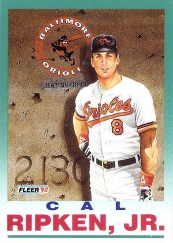 1992 Fleer #711 Cal Ripken Jr. Baseball Card 1992 Fleer #711 Cal Ripken Jr. Baseball Card