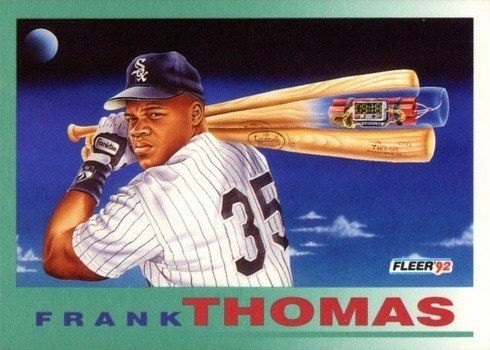 1992 Fleer #712 Frank Thomas Baseball Card 1992 Fleer #712 Frank Thomas Baseball Card