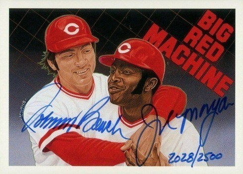 1992 Upper Deck Baseball Heroes Johnny Bench and Joe Morgan Autograph Baseball Card 1992 Upper Deck Baseball Heroes Johnny Bench and Joe Morgan Autograph Baseball Card