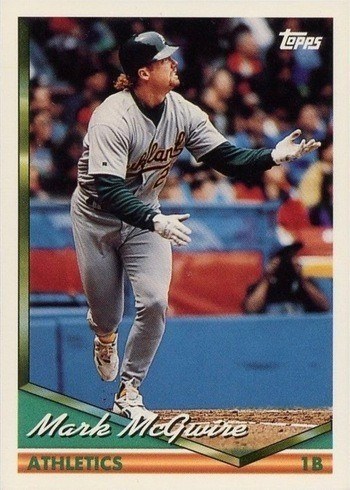 1994 Topps #340 Mark McGwire Baseball Card 1994 Topps #340 Mark McGwire Baseball Card