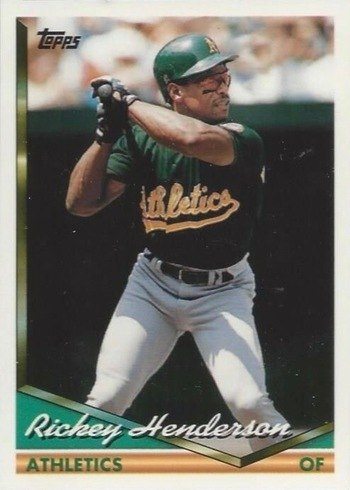 1994 Topps Traded #65 Rickey Henderson Baseball Card 1994 Topps Traded #65 Rickey Henderson Baseball Card