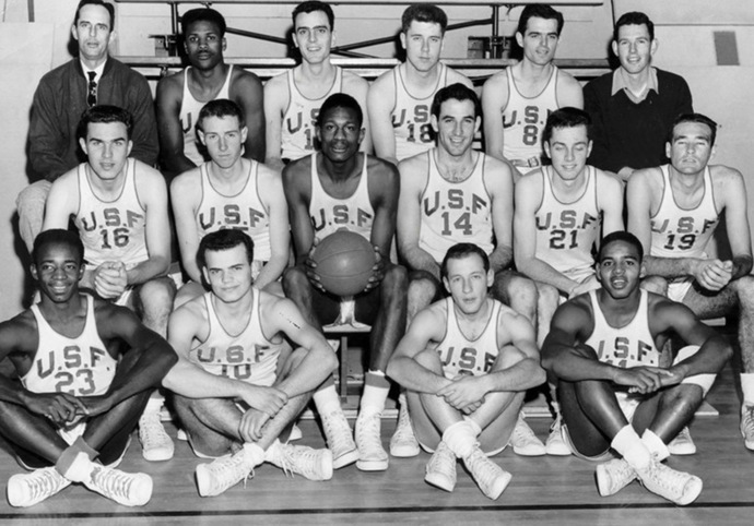The 1955-1956 San Francisco Dons Basketball Team Featuring Bill Russell