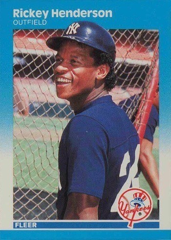 1987 Fleer #101 Rickey Henderson Baseball Card 1987 Fleer #101 Rickey Henderson Baseball Card