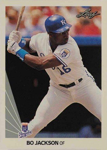 1990 Leaf #125 Bo Jackson Baseball Card 1990 Leaf #125 Bo Jackson Baseball Card