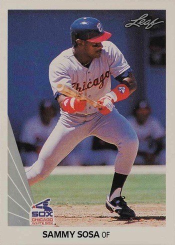 1990 Leaf #220 Sammy Sosa Rookie Card 1990 Leaf #220 Sammy Sosa Rookie Card